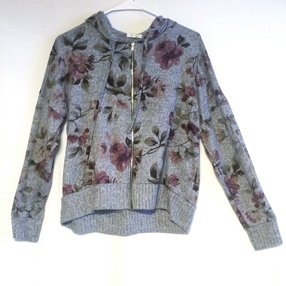 Maurices Cropped Zip Up Hooded Sweater